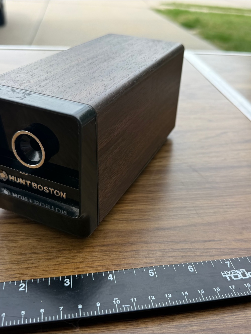 Vintage Hunt Boston Model 17 Electric Pencil Sharpener Woodgrain
